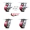 Service Caster 4 Inch Poly on Aluminum Caster Set with Roller Bearing 4 Swivel Lock and 2 Brake SCC-35S420-PAR-SLB-BSL-2-BSL-2 - alternate 2